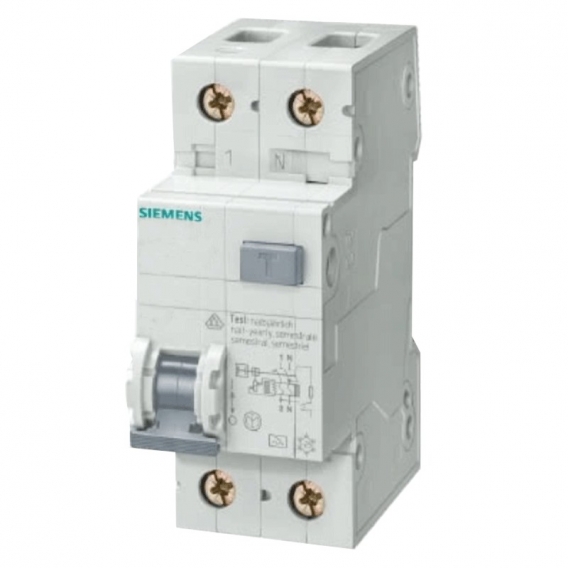 Siemens 1P+N 16A 30mA Differenzialschutzschalter Typ A 4,5kA 2 Module 5SU13537KK16