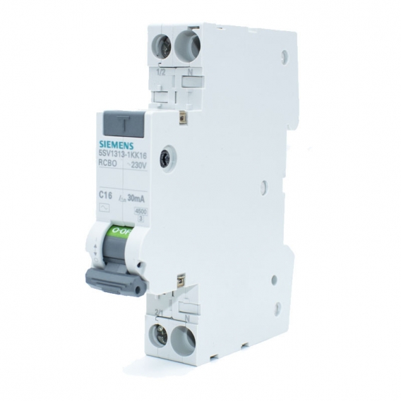 Siemens 16A 1P+N 30MA AC 4,5KA Fehlerstrom-Schutzschalter 5SV13131KK16