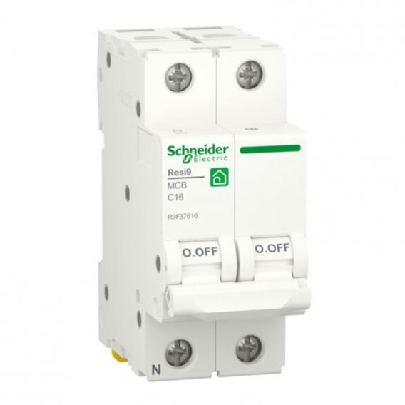 Schneider Leitungsschutzschalter 16A 1P+N 4,5KA C 2 Module R9F37616