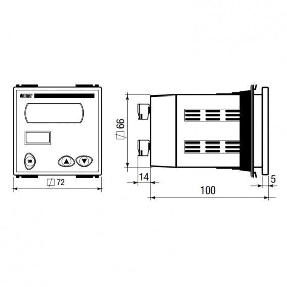 Vemer HT NiPt-1P7A digitaler Plattenwärmeregler VM625100