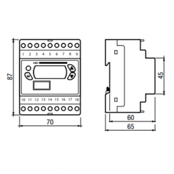 Vemer HT NiPt-2DA digitaler Temperaturregler für DIN-Schienenmontage VM631900