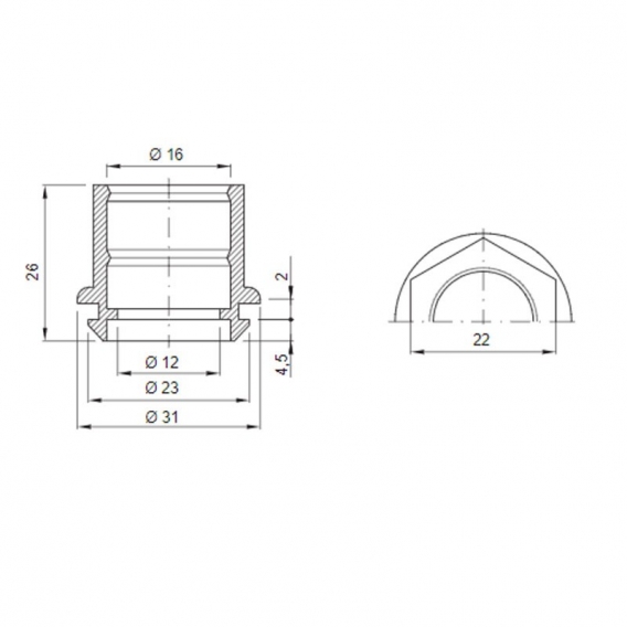 Gewiss Rohrverbindung für 16mm Rohr Ip44 GW50421