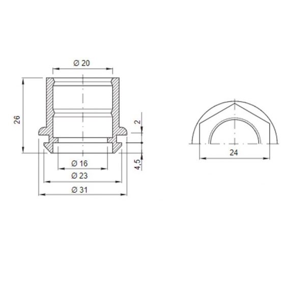 Gewiss Rohrverschraubungskasten für 20mm Rohr IP44 GW50422