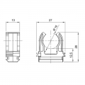 Gewiss Schnappschellen für 16mm Rohre Packung mit 100 Stück GW50601