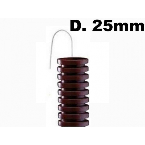 Faltenschlauch BRAUN mit fadenhebels, Durchmesser 25mm, je meter