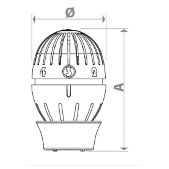 Giacomini Thermostat-Kopf Flüssigkeitsfühler Schnellkupplung R470X001