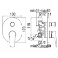 Nobili NOBI 2-Wege-Einbaubrausebatterie verchromt NB84100CR