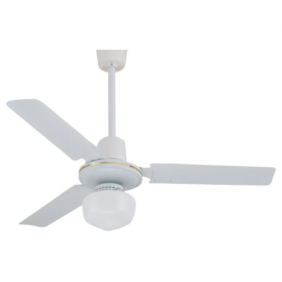 Melchioni Deckenventilator weiß 120 cm mit Licht 118620036