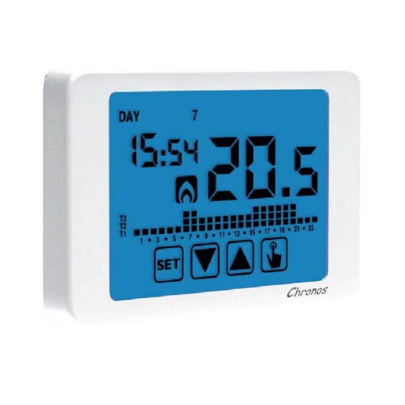 VEMER RAUMTHERMOSTAT-UHR-WAND-TOUCH-SCREEN-BATTERIEN VE451100