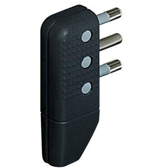 Bticino Platzsparstecker anthrazit verstellbare Stifte 16A S2468TGE