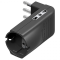 Bticino Eckadapter 2 10A Steckdosen 1 deutsche Steckdose und 10A Stecker anthrazitgrau S3615GE