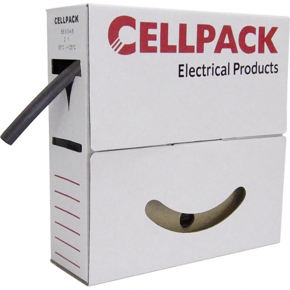 CELLPACK Warmschrumpfschlauch in Abrollboxen schwaz 2,4/1,2 127034