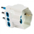 Fanton 2P+T Adapter und 2 Steckdosen und 1 Schuko 82640-E