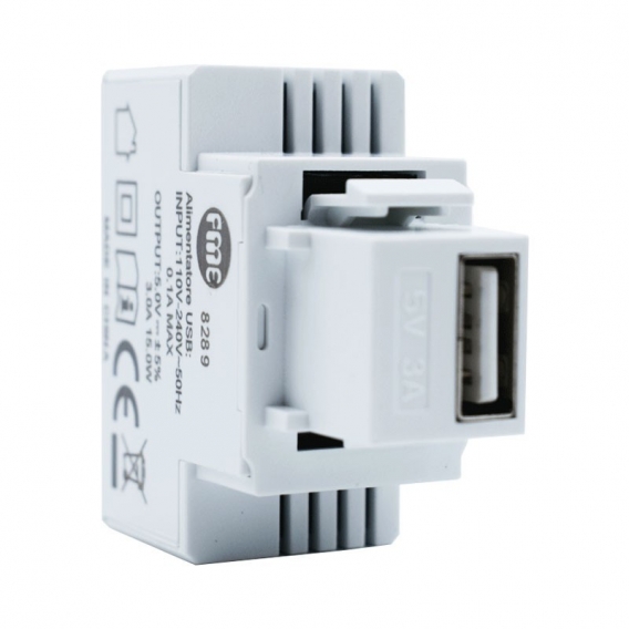 Fanton Keystone USB Unterputzt-Netzteil 3A Farbe weiß 82896