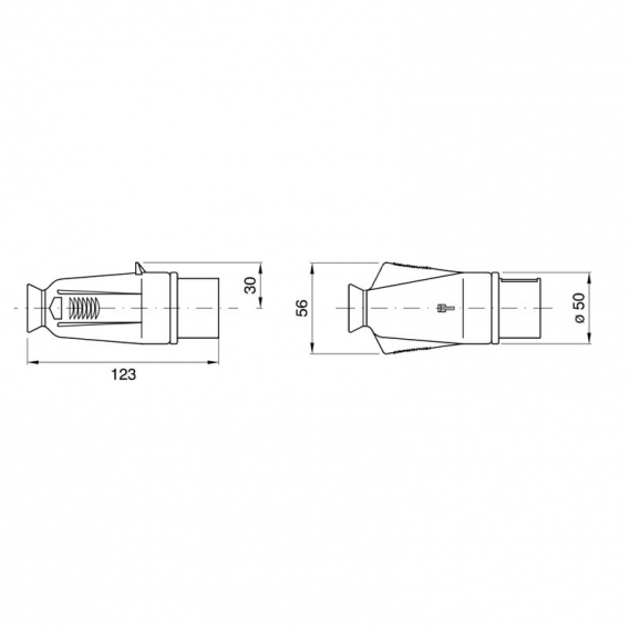 Gewiss mobiler Stecker 2P 16A IP44 violett 24V GW60064