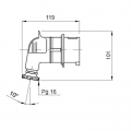 Gewiss mobiler Winkelstecker 3P+N+E 16A IP44 rot 380V GW60090