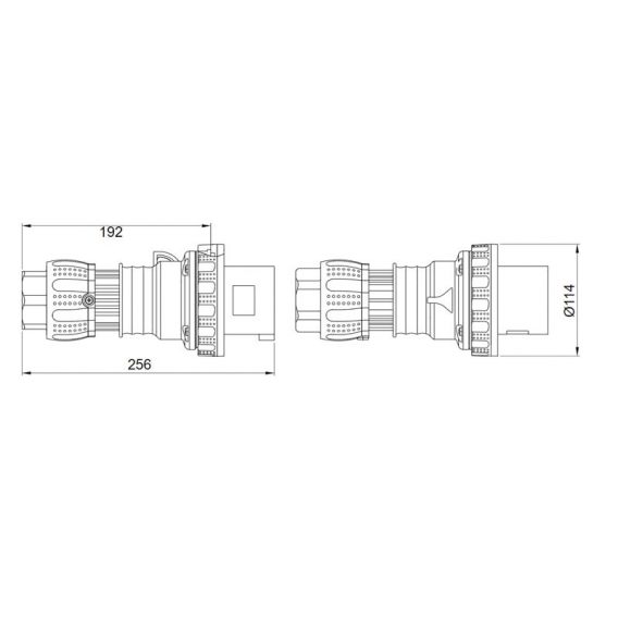 Gewiss mobiler Stecker 3P+E 63A IP67 rot 380V GW61052H