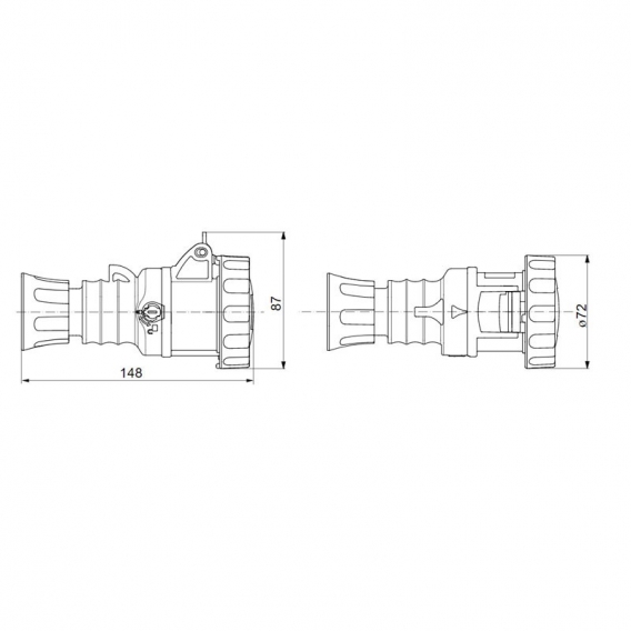 Gewiss mobile Steckdose 2P+E 16A IP67 blau 220V GW62026H