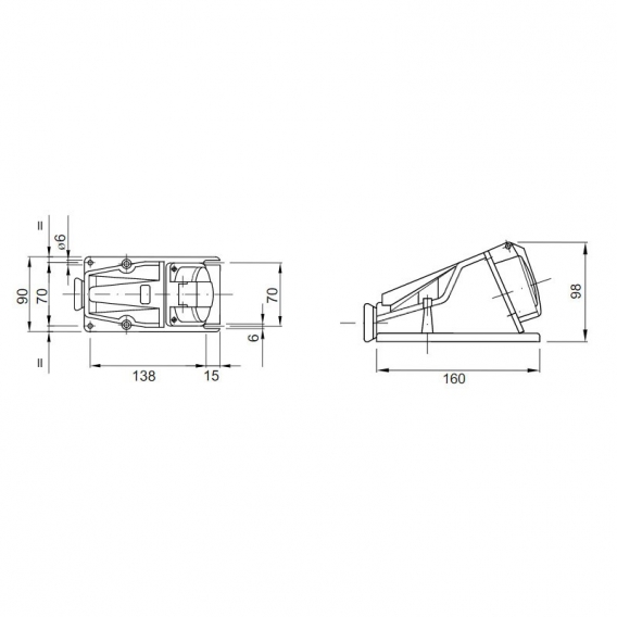 Gewiss Wandsteckdose feststehend 3P+E 16A IP44 380V GW62481