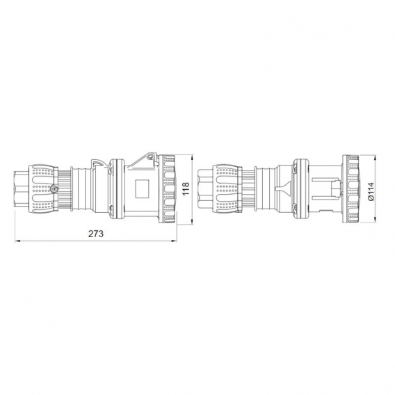 Gewiss mobile Steckdose 3P+N+E 63A IP67 rot 346-415V GW63053H