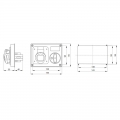 Gewiss Steckdose mit Verriegelung 3P+E 16A IP44 380V ohne Gehäuse GW66108