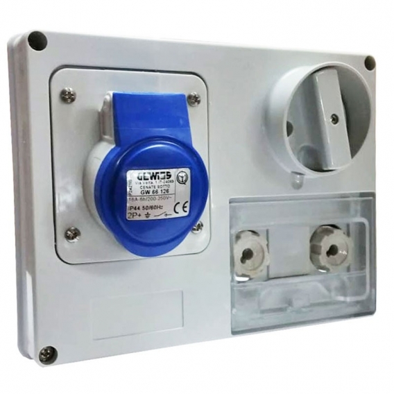 Gewiss Steckdose mit Verriegelung 2P+E 16A IP44 220V ohne Gehäuse GW66126