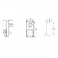 Gewiss vertikale Steckdose 2P+E 16A mit Verriegelung ohne Boden GW66304N