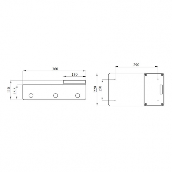 Gewiss modularer Sockel für vertikale feste Steckdosen GW66691