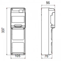 Gewiss 5-Modul-Schaltschrank mit 2 Flanschen für Industriesteckdosen GW68018N