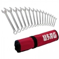 Usag 285J/B16 16 Ringmaulschlüssel-Set in Rolltasche U02851740