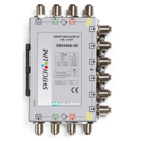 Fracarro SMART SWLINE XS 4 Eingänge und 6 Ausgänge 0dB 271084