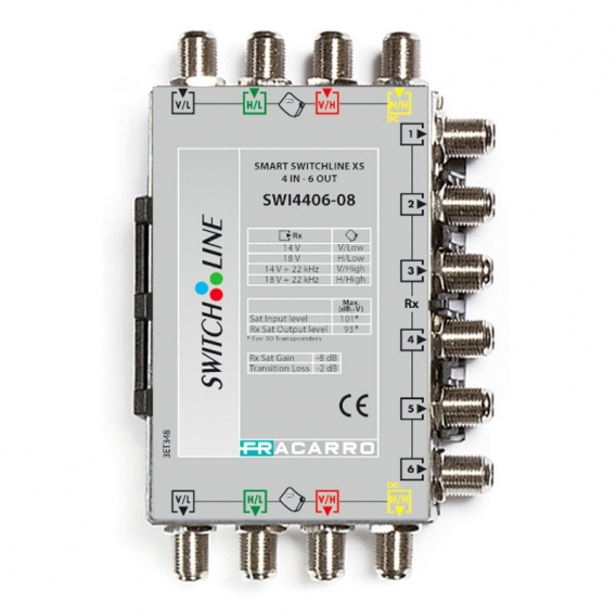 Fracarro SMART SWLINE 4 Eingänge und 6 Ausgänge XS 8dB 271085