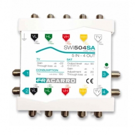 More about Fracarro 5x4 Multischalter mit passivem TV und aktivem SAT einstellbar 271161