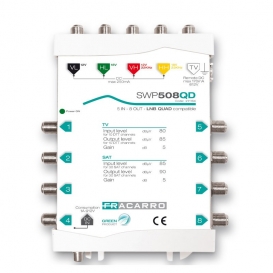 More about Fracarro Multiswitch SWP508QD 5 Eingänge und 8 Ausgänge 271164