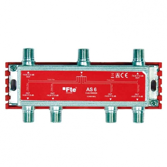 FTE Induktiver terrestrischer und satelliter TV-Splitter 6 Ausgänge, 12 dB AS6