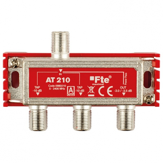 FTE Shunt Klasse A für DVB-T und Satellit von 5 bis 2.400 MHz, 1 2db Ausgang und 2 10db Ausgänge