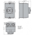 Trennschalter drehbewegung Lovato wand 3X16A IP65 GAZ016