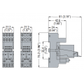 Sockel zu industrierelais Lovato mit 2 trades für serie HR602C HR6XS21