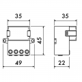 Perry elektromechanisches Impuls-Kondensator-Relais 230V 1RI04230ACPC