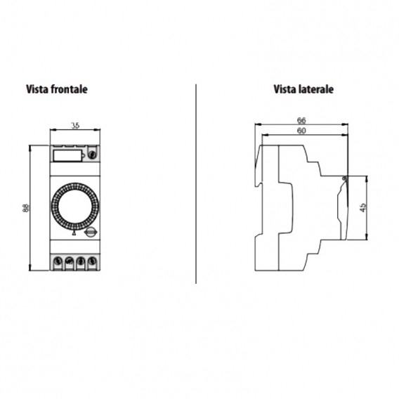 Vemer elektromechanische Zeitschalter 2 DIN-Module VP879100