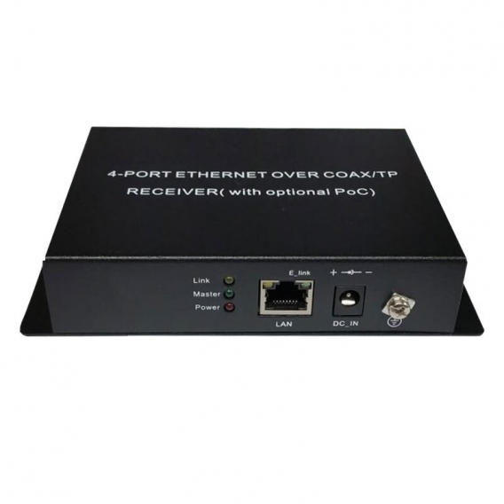 Urmet 100Mbps EOC Konverter 1 RJ45 Port und 4 BNC Ports 1093/836