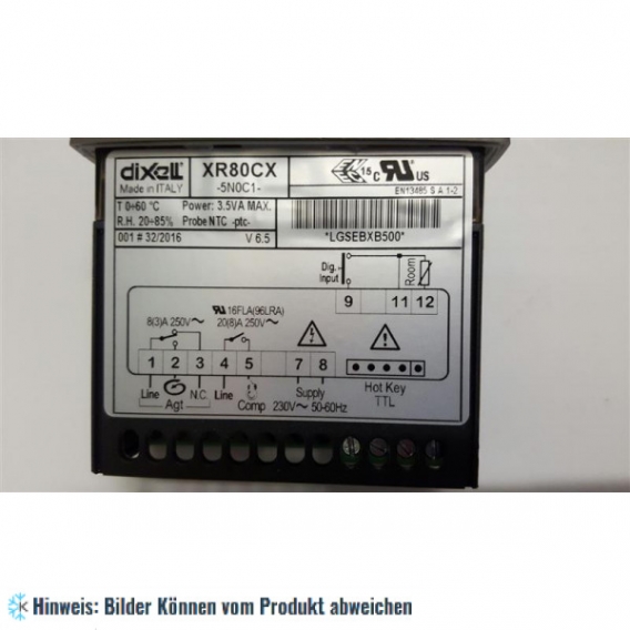 Kühlstellenregler Dixell XR80CX 5N0C1, 230V, 20 A