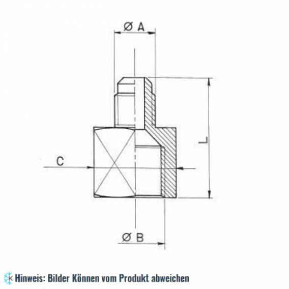 Reduziernippel 5/8' SAE innen x 1/2' SAE außen WIGAM UR3-810, 25 Stk in Verpackung