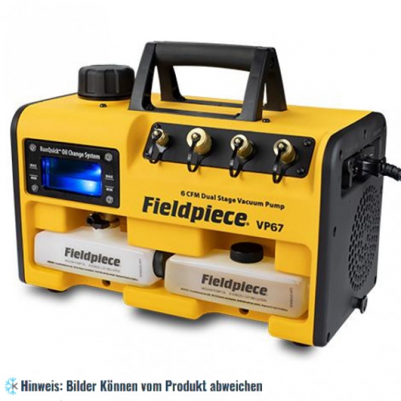 Vakuumpumpe mit RunQuick™- Ölwechselsystem 6CFM VP67EU FIELDPIECE 170 l/min Durchflussrate