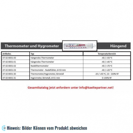 Thermometer hängend -40 +50 C