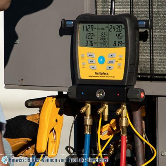 Drahtlose SMAN-Kältemittel-Monteurhilfe mit 3 Anschlüssen und Mikrometer-Messgerät SM380VINT FIELDPIECE