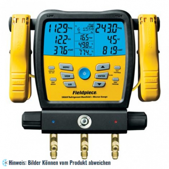 Drahtlose SMAN-Kältemittel-Monteurhilfe mit 3 Anschlüssen und Mikrometer-Messgerät SM380VINT FIELDPIECE