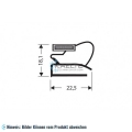 Flachprofil PVC grau - L ＝ 2,55 m mit Magnet M18