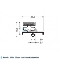 Eindrückprofil PVC grau L ＝ 2,6 m mit Magnet M72