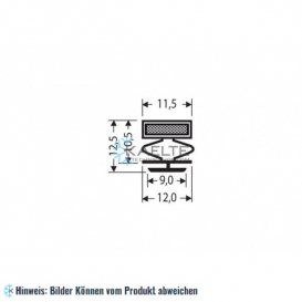 More about Eindrückprofil PVC grau L ＝ 2,55 m mit Magnet M18